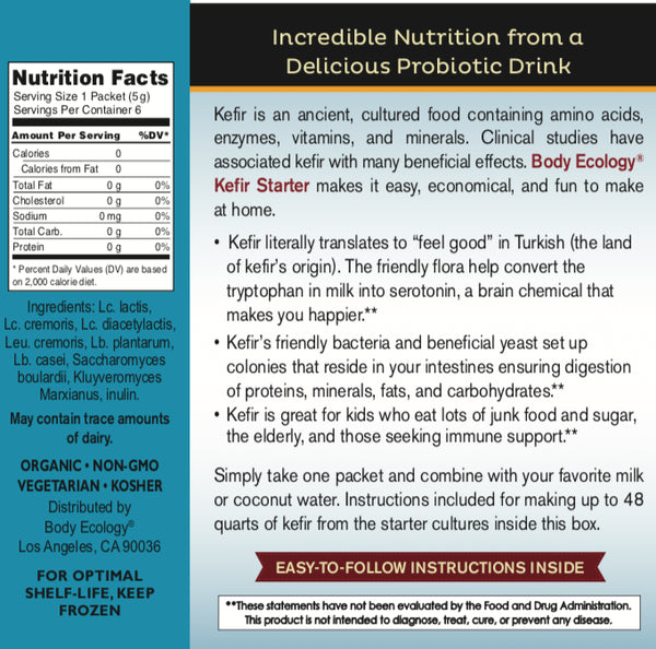 Body Ecology - Kefir Starter (30g) (6 packets)