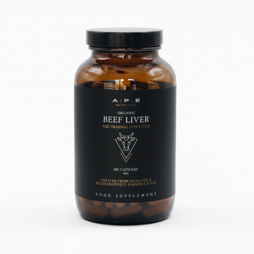 APE Nutrition - Organic Grass-Fed Beef Liver | Freeze-Dried Liver (180caps)