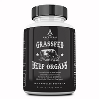 Thumbnail for Ancestral Supplements - Grass Fed Desiccated Beef Organs (Liver, Heart, Kidney, Pancreas, Spleen) 180caps 500mg