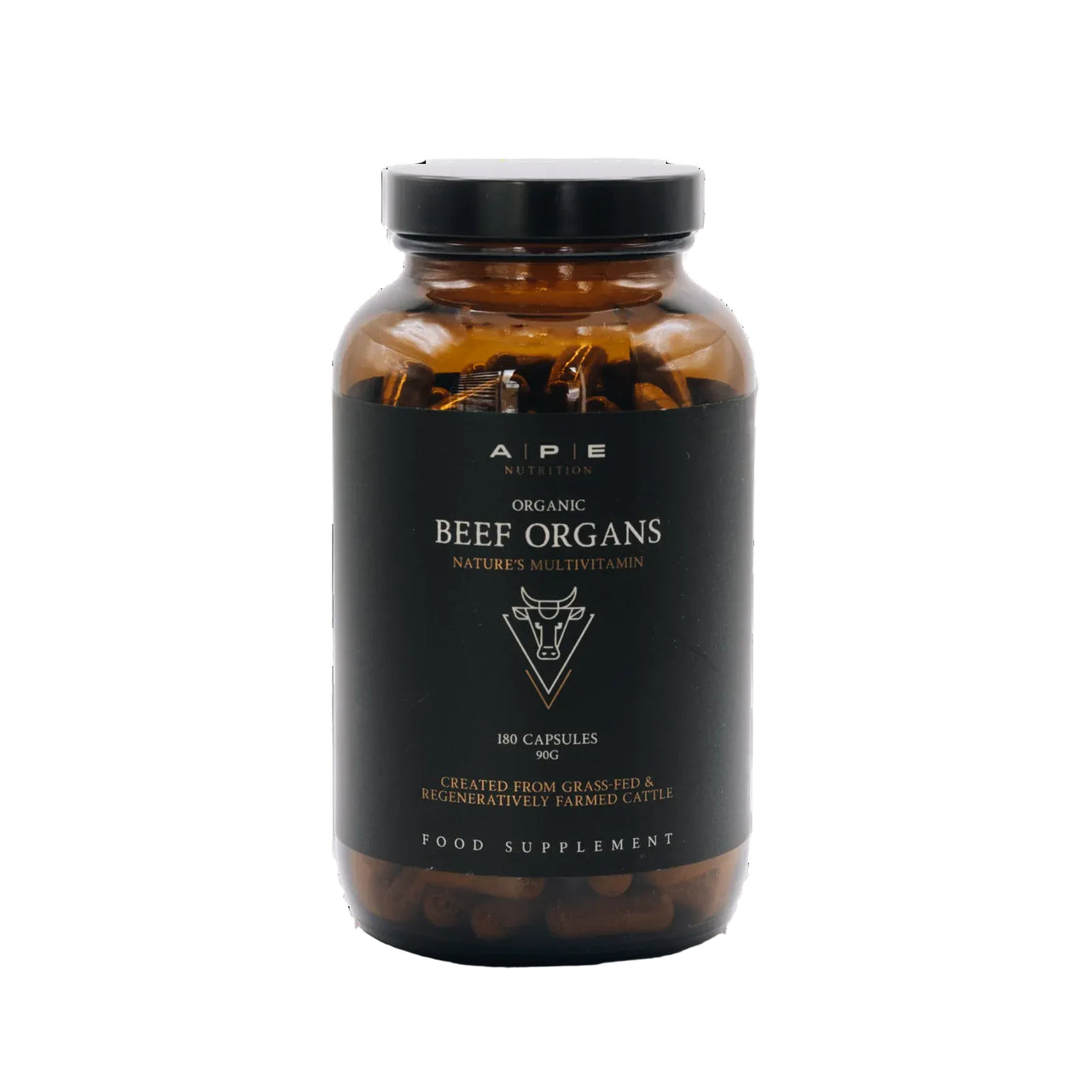 APE Nutrition - Organic Grass-Fed Beef Organs Capsules | Liver, Heart & Kidney (180caps)