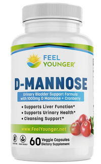 Thumbnail for Feel Younger - Urinary Bladder Support Formula (1000mg D Mannose + Cranberry) 60caps