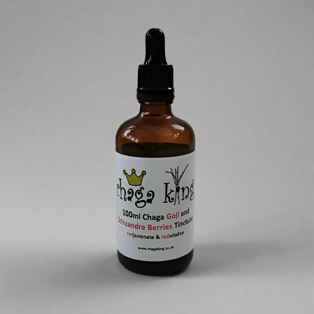 Wild Chaga King  - Double Extract Wild Chaga Goji & Schizandra Berry Tincture 100ml