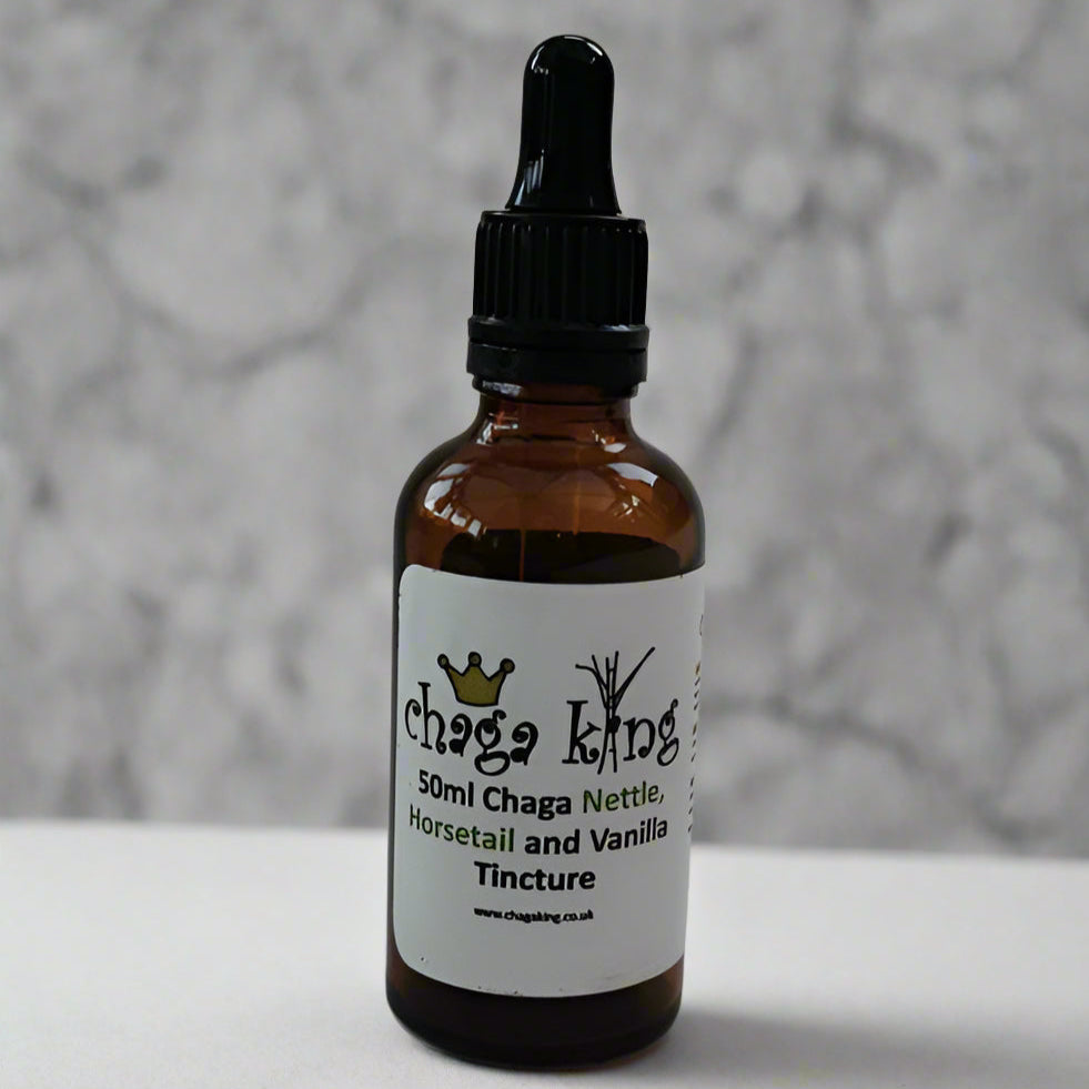 Wild Chaga King  - Double Extract Wild Chaga Nettle Horsetail & Vanilla Tincture 50ml
