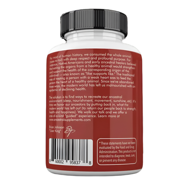 Ancestral Supplements - Grass Fed Blood (180 Capsules / 500mg)