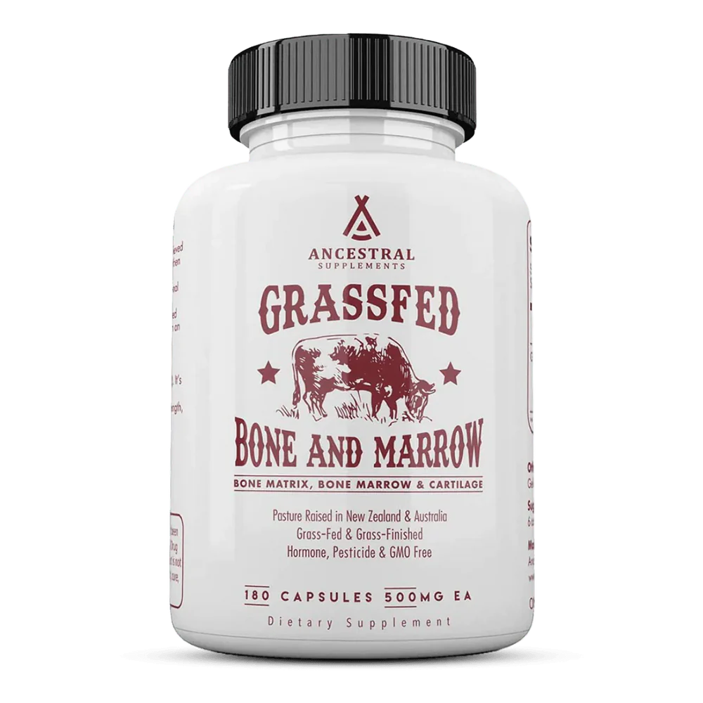 Ancestral Supplements - Grass Fed Bone and Marrow 180caps 500mg