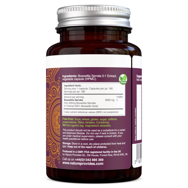 Nature Provides - Boswellia Serrata (2000mg) 5:1 Extract | 65% Boswellic Acid (180caps)
