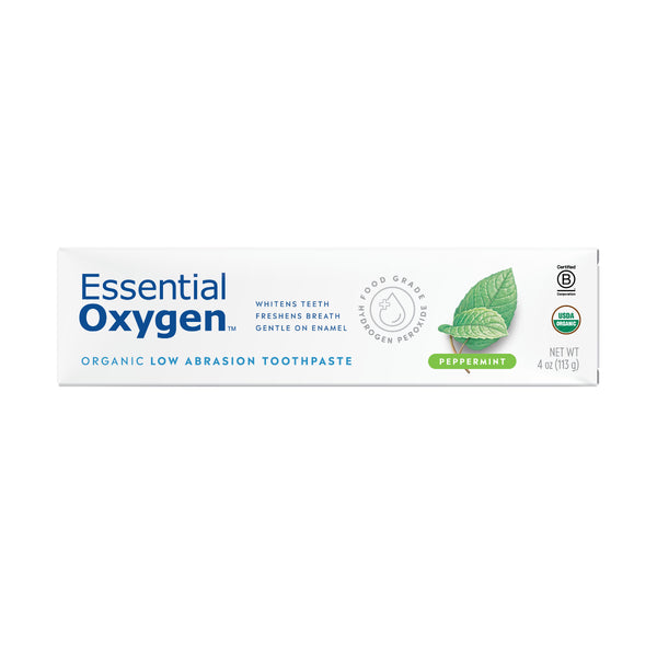 Essential Oxygen | Organic Low Abrasion Toothpaste 4oz | Peppermint