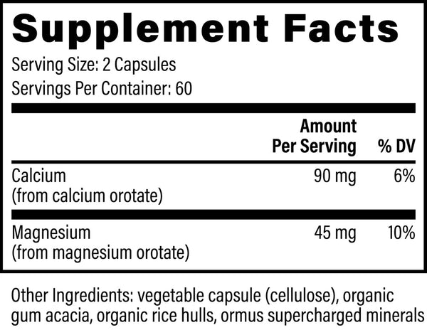 Global Healing - Calcium & Magnesium Supplement 2:1 Ratio (120caps/60 servings)