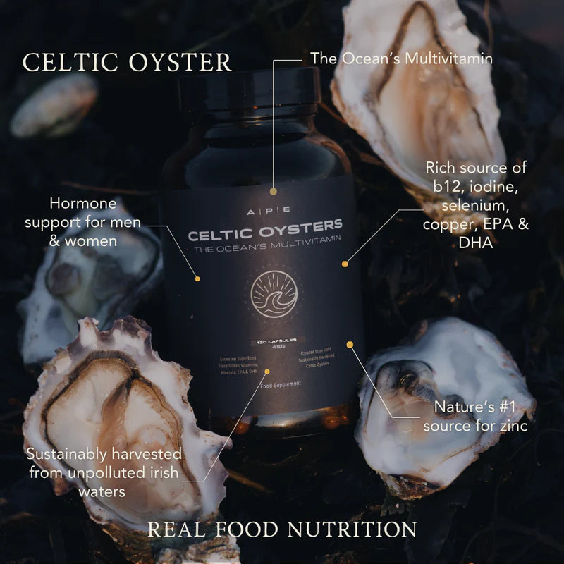 APE Nutrition - Celtic Oysters - Freeze-Dried Whole Oyster Capsules (120caps)