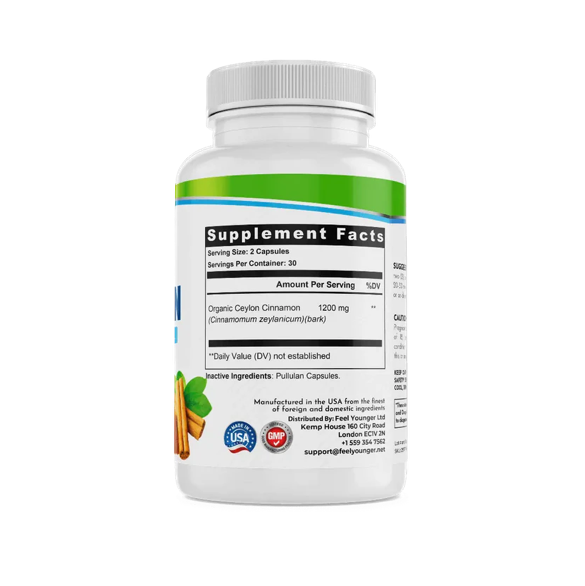 Feel Younger® – Ceylon Cinnamon (1200mg/60caps)