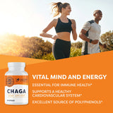 Thumbnail for Vimergy Herbs - Organic Chaga Capsules (90caps)