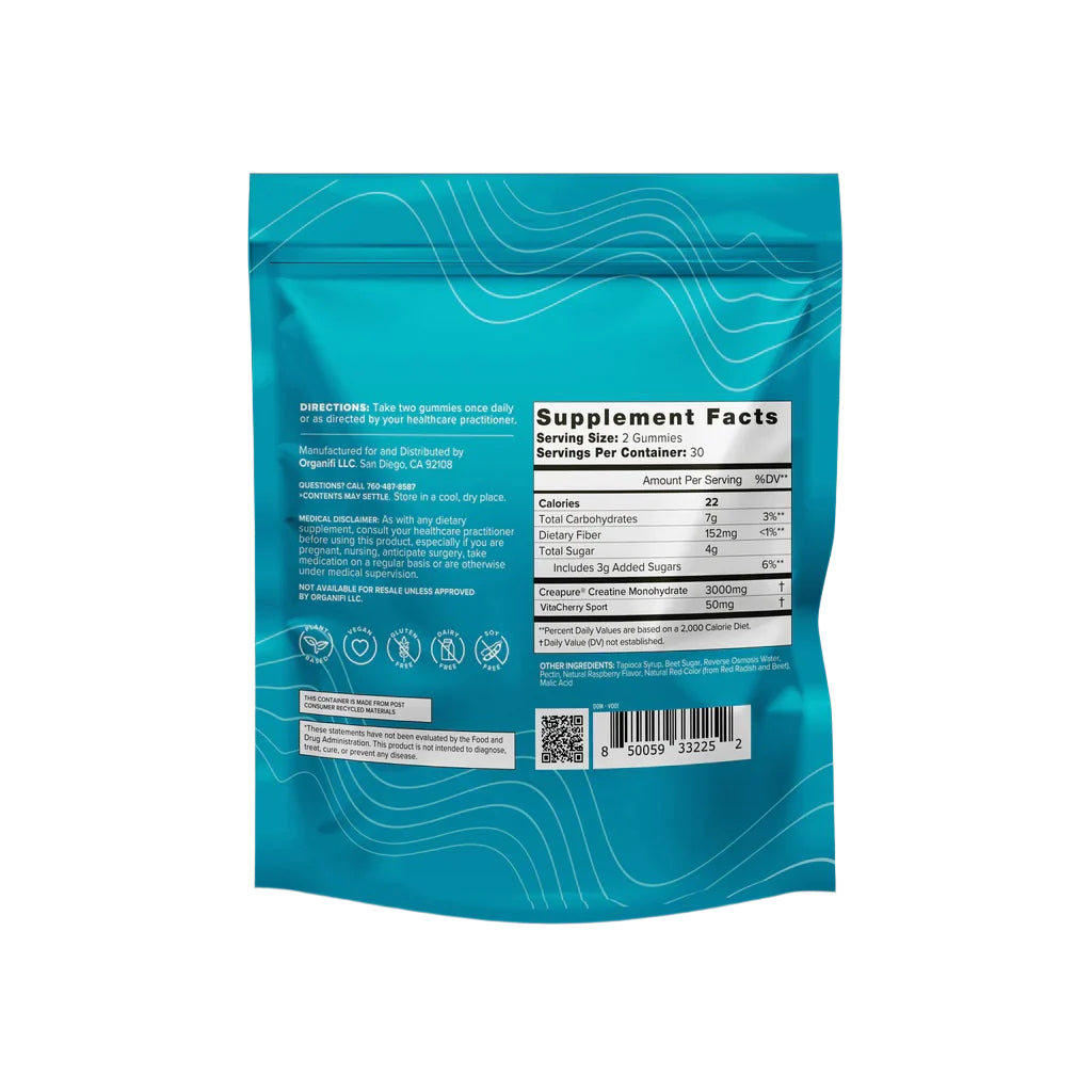 Organifi - Creatine Cherry Chews (60 gummies / 30 servings)