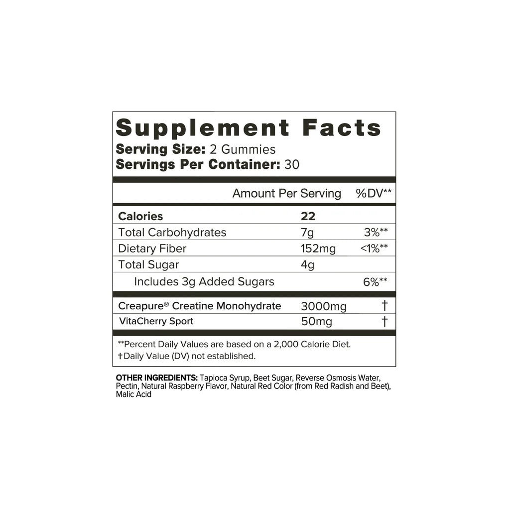 Organifi - Creatine Cherry Chews (60 gummies / 30 servings)