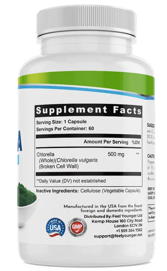 Feel Younger - Chlorella 500mg 60caps