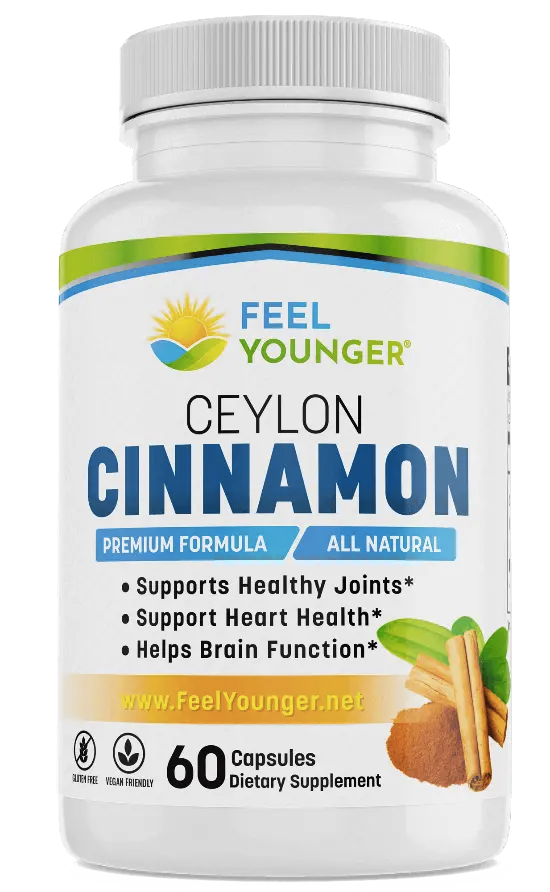 Feel Younger - Ceylon Cinnamon 1200mg 60caps