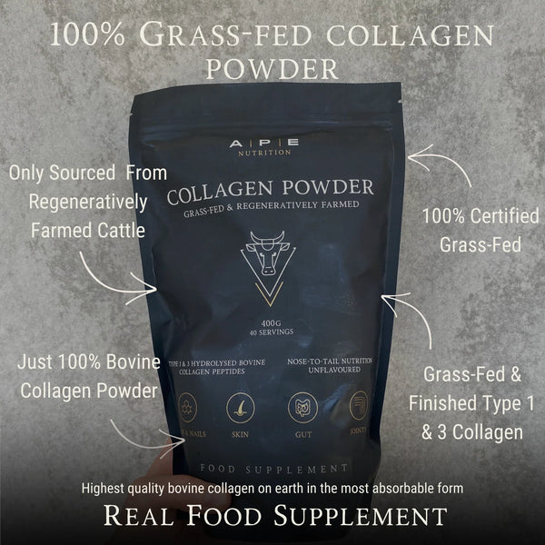 APE Nutrition - Grass-Fed Collagen Powder | Nose to Tail Nutrition | Unflavoured (400g)