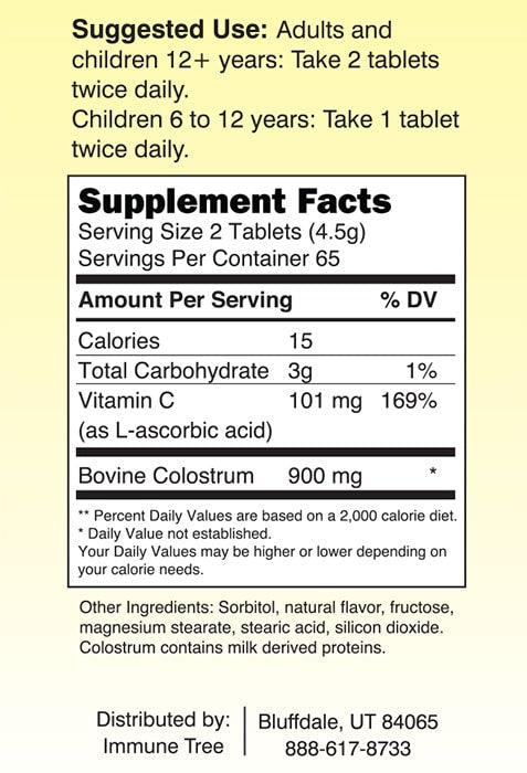 Immune Tree - Colostrum Pineapple 130 Lozenges