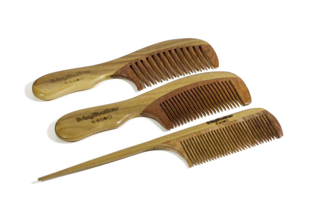 Living Libations Wood Comb (medium tooth)