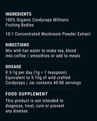 Thumbnail for APE Nutrition - Organic Cordyceps Mushroom Powder | Concentrated Extract (40g)