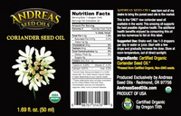 Thumbnail for Andreas Seed Oils - Organic Coriander Seed Oil 50ml (1.69floz)