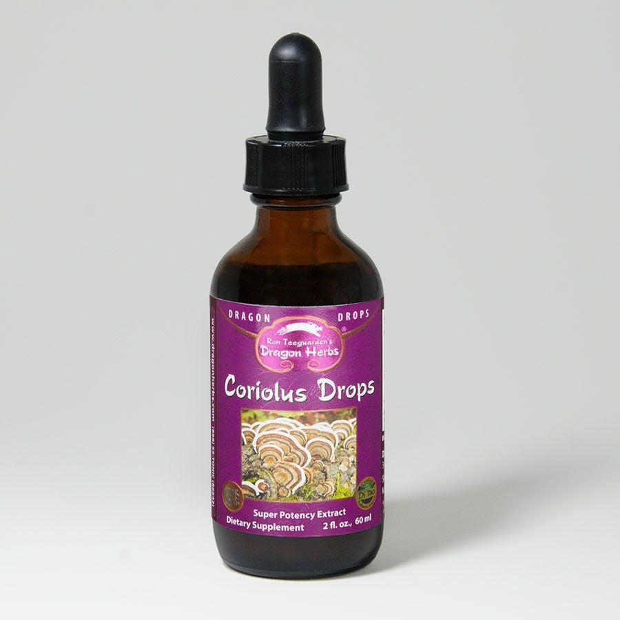 Dragon Herbs | Coriolus Turkey Tail Drops 2 oz. (approx 27 servings)