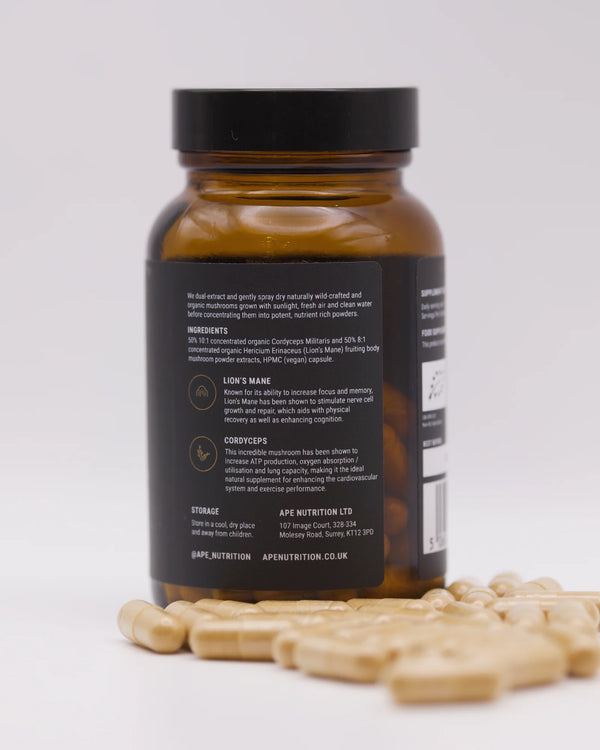 APE Nutrition - Dawn Mushroom Capsules | Lion’s Mane & Cordyceps Blend (80caps)