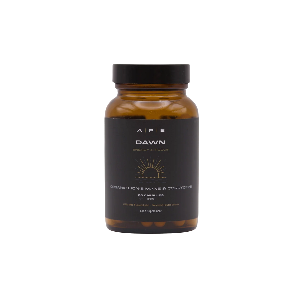 APE Nutrition - Dawn Mushroom Capsules | Lion’s Mane & Cordyceps Blend (80caps)