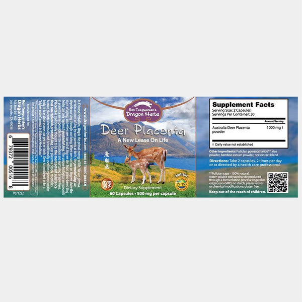 Dragon Herbs - Deer Placenta (60caps/ 500mg)