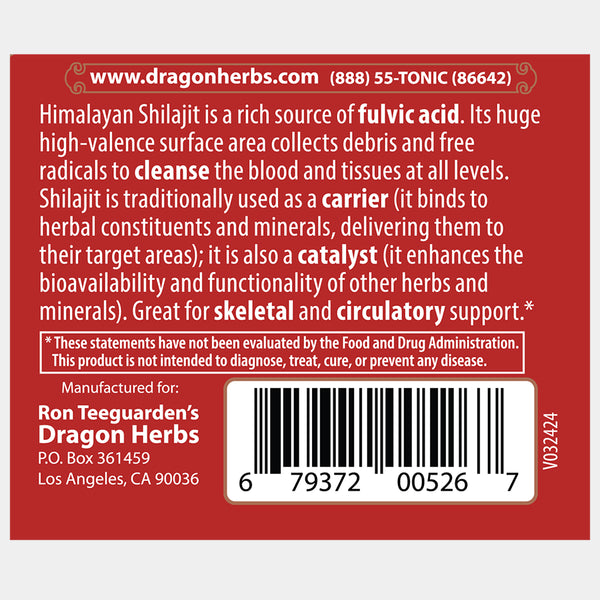 Dragon Herbs - High Mountain Shilajit (60caps/450mg)