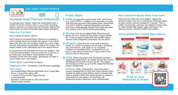 Cutting Edge Cultures | Easy Greek Yogurt starter