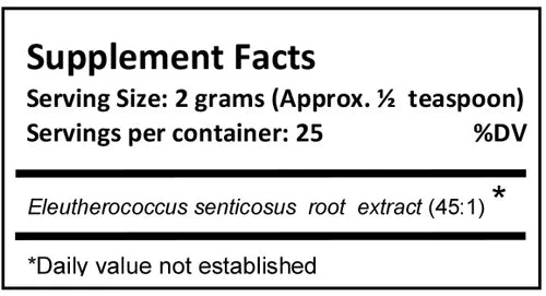 Jing Herbs - Eleuthero Extract Powder - aka Siberian Ginseng (50g)