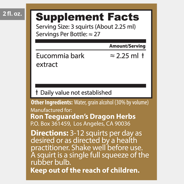 Dragon Herbs - Eucommia Barks Drops (2fl.oz/60ml)