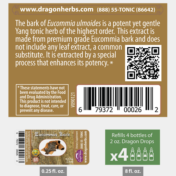 Dragon Herbs - Eucommia Barks Drops (2fl.oz/60ml)