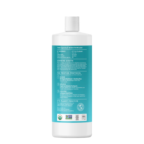 Essential Oxygen | Organic Mouthwash + Brushing Rinse 32 oz | Cinnamint