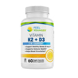 Thumbnail for Feel Younger - Vitamin D3 5000iu + Vitamin K2 1000iu 60caps