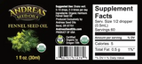 Thumbnail for Andreas Seed Oils - Organic Cold-Pressed Fennel Seed Oil (30ml/1floz)