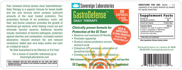 Sovereign Labs - Gastro Defense™ Daily Therapy - 60caps