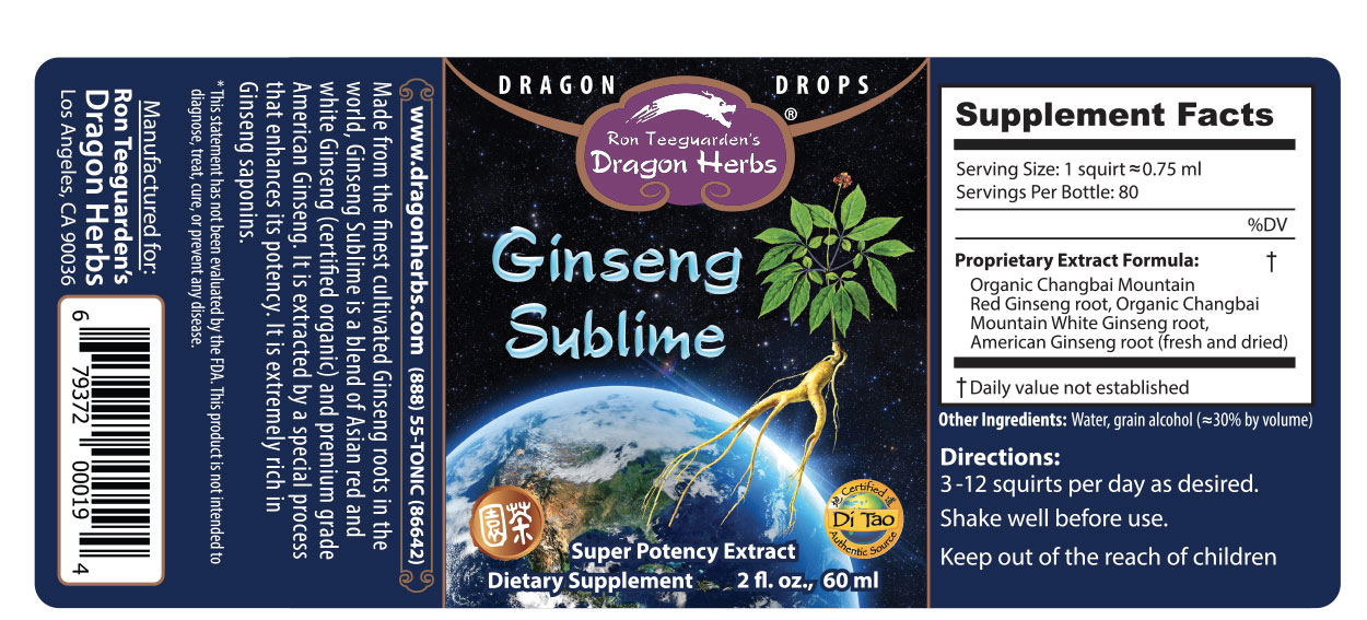 Dragon Herbs Ginseng Sublime Drops 240ml (8floz)