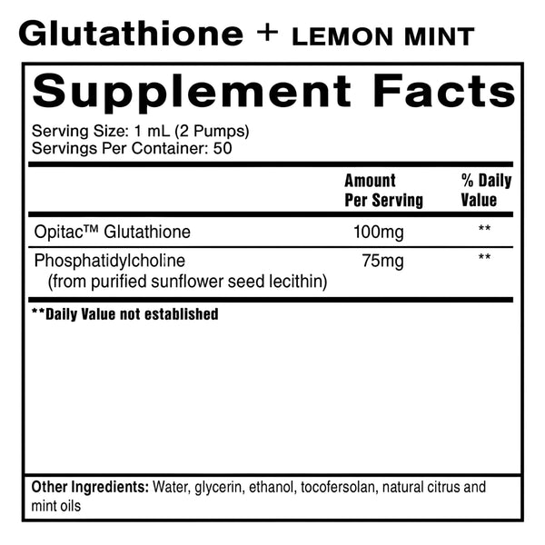 Quicksilver Scientific Liposomal Glutathione (GSH) 50ml - Lemon Mint