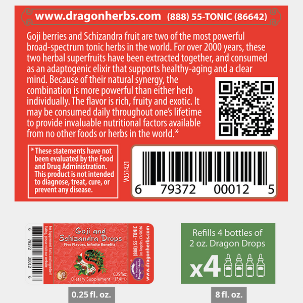 Dragon Herbs - Goji & Schizandra Drops (240ml/8fl.oz)