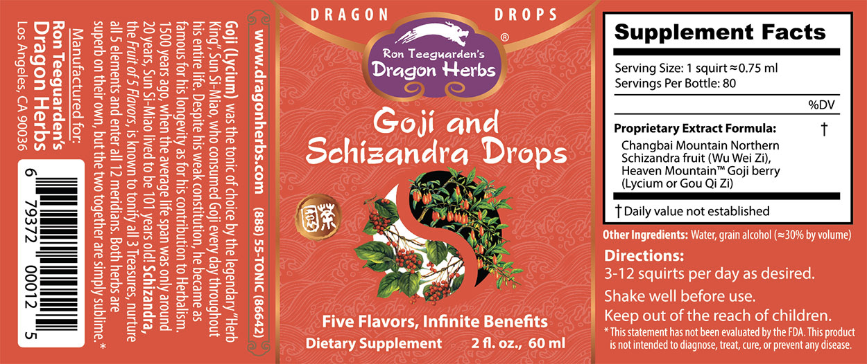 Dragon Herbs Goji & Schizandra Drops 240ml (8floz)