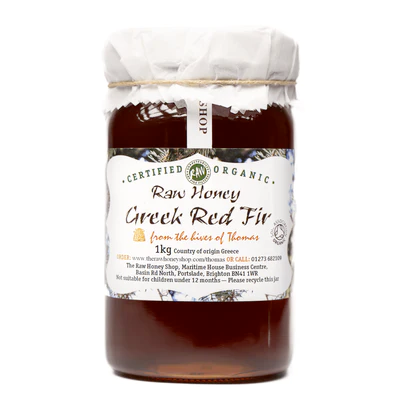 Thomas - Artisan Raw Greek Red Fir Honey 1kg (Active 23)(Raw, Organic, Runny)