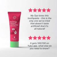 Thumbnail for Gutology Kids Mineral Toothpaste with hydroxyapatite (75ml) Wild Strawberry
