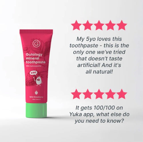 Gutology Kids Mineral Toothpaste with hydroxyapatite (75ml) Wild Strawberry