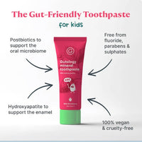 Thumbnail for Gutology Kids Mineral Toothpaste with hydroxyapatite (75ml) Wild Strawberry