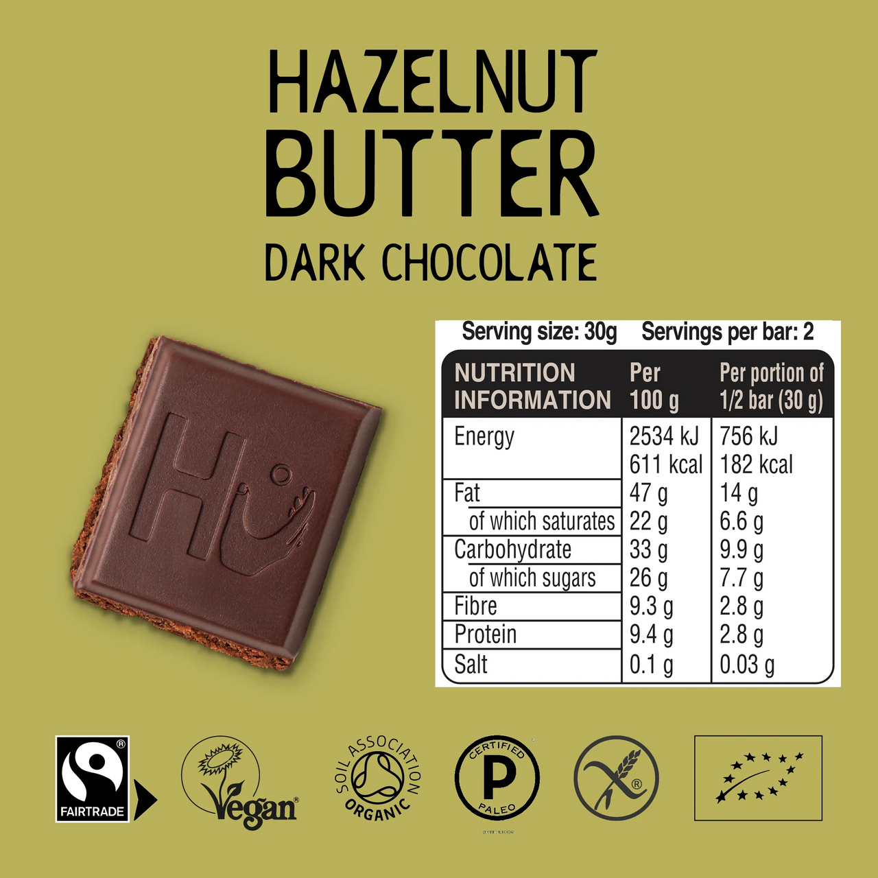 Hu Chocolate - Dark Chocolate - Hazelnut Butter