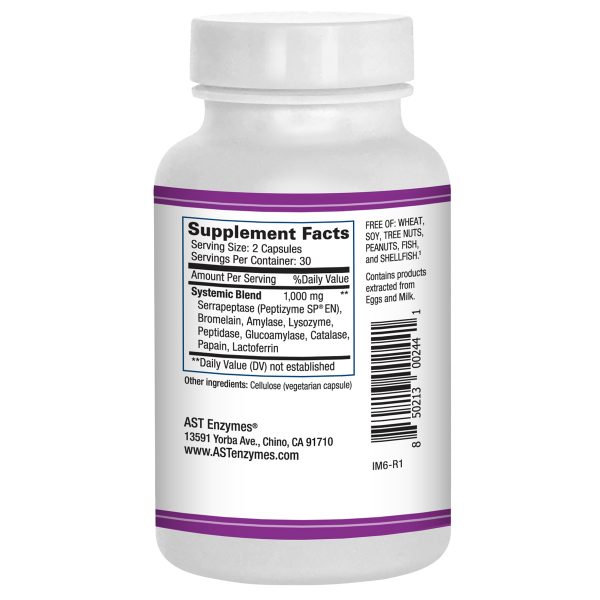 AST Enzymes - Immuno SEB - Systemic Enzyme Formula (60 Capsules)