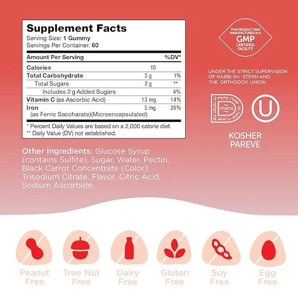 Zahler Chapter One - Iron 60 Gummies