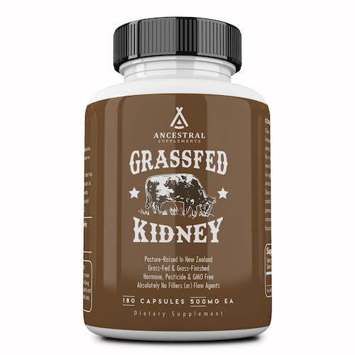 Ancestral Supplements - Grass Fed Kidney 180caps 500mg