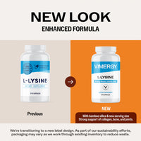Thumbnail for Vimergy Herbs - L-Lysine 270caps (500mg L-Lysine HCI + 40mg Bamboo per capsule)